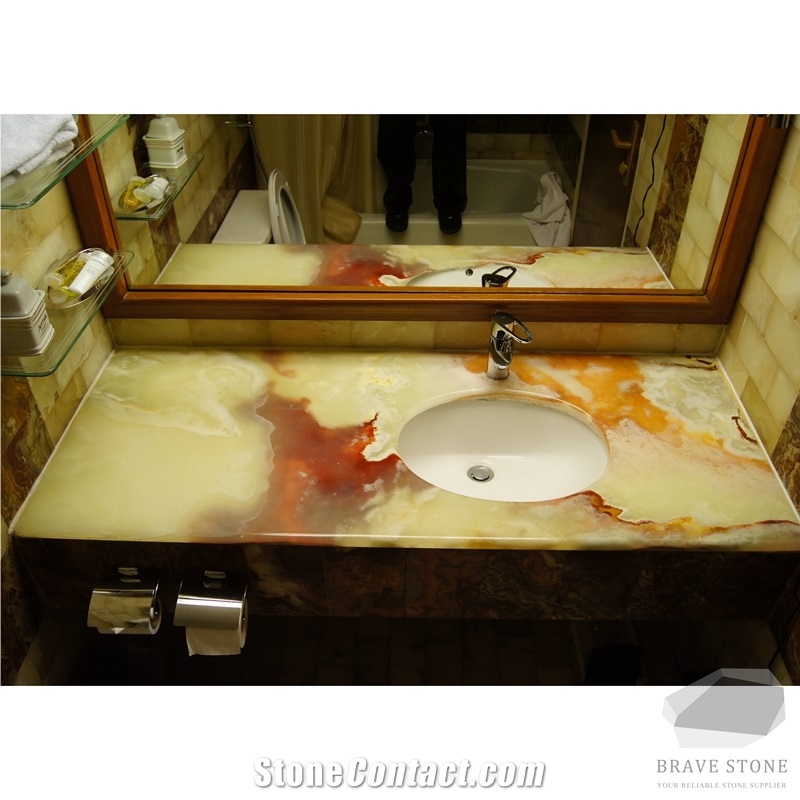 Jade Green Onyx Bathroom Countertop