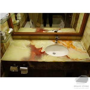 Jade Green Onyx Bathroom Countertop