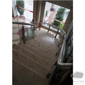 Turkish Rose Marble Stair Threshold