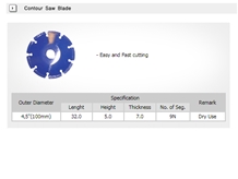 Diaflx Contour Saw Blade for Handheld Machines