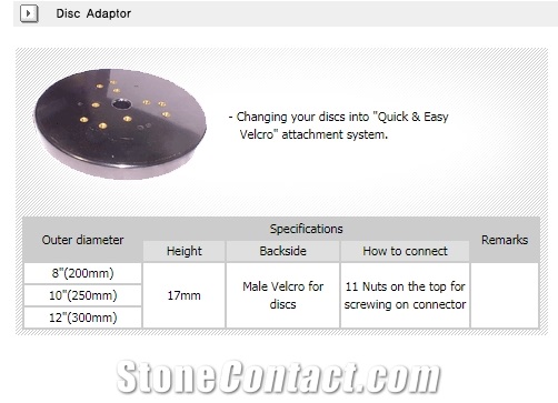Slab Polishing Disc Adaptor