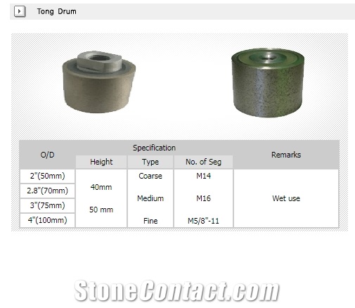 Tong Drum Grinding Wheels