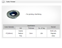 Turbo Pioneer for Grinding and Chamfering