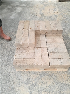 Classic Travertine Tumbled Bricks Landscaping Wall Products