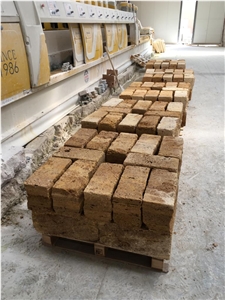 Gold Travertine Garden Retain Wall Stones