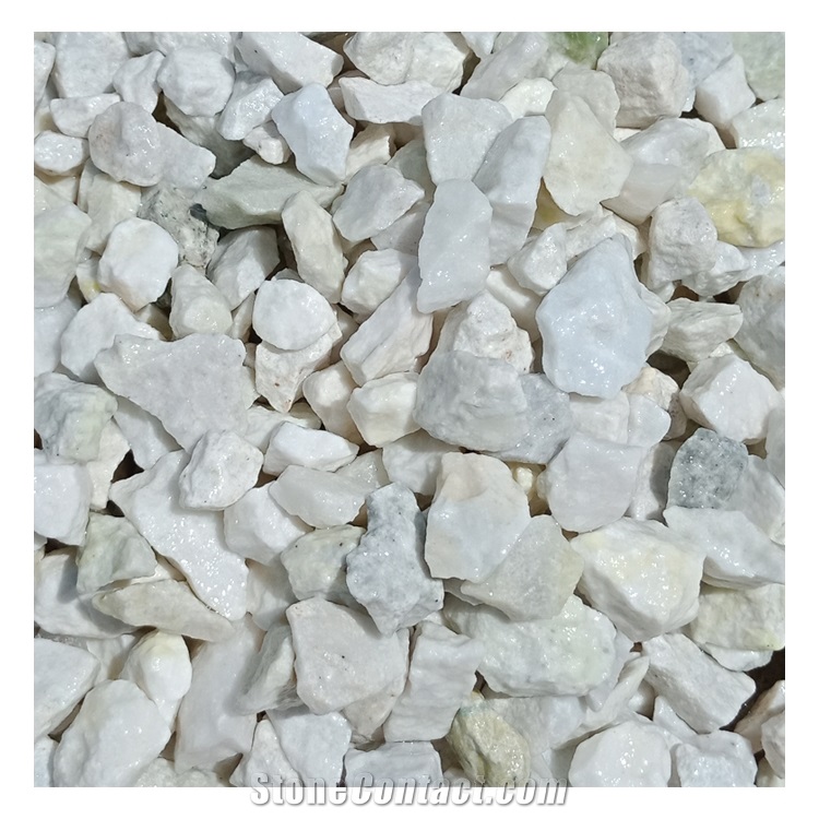 White Color Pebble Gravel Stone Gs-002
