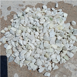 White Color Pebble Gravel Stone Gs-002