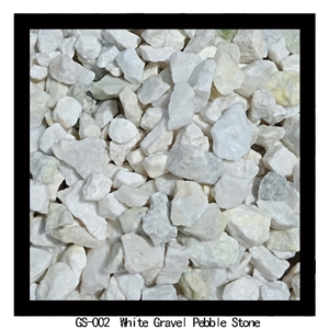 White Color Pebble Gravel Stone Gs-002