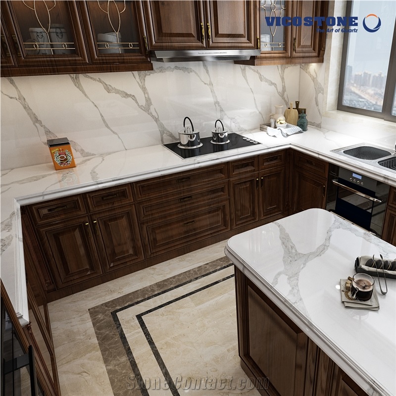 Calacatta Quartz Countertop Vicostone Bq8920 Forza