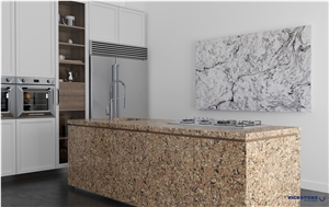 Carmen Brown Quartz Island Countertop Vicostone Bq9340