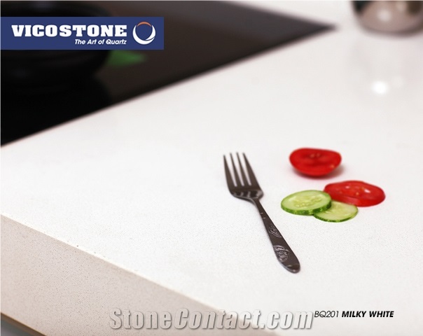 Quartz Countertop Vicostone Bq201 Milky White Quartz Countertop