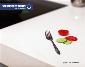 Quartz Countertop Vicostone Bq201 Milky White Quartz Countertop Quartz Countertop Vicostone Bq201 Milky White Quartz Countertop