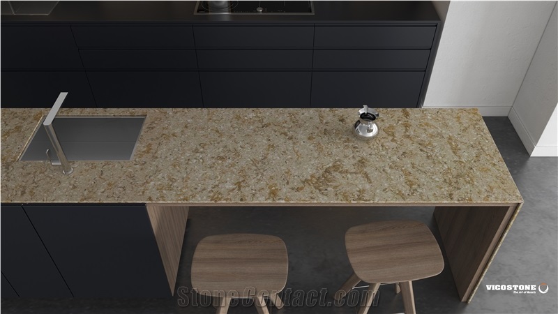 Quartz Countertop Vicostone Bq9310 Silver Sea