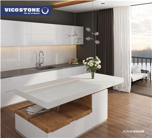 Quartz Kitchen Countertop Vicostone Bq8668 Icelake Quartz Kitchen Countertop Vicostone Bq8668 Icelake