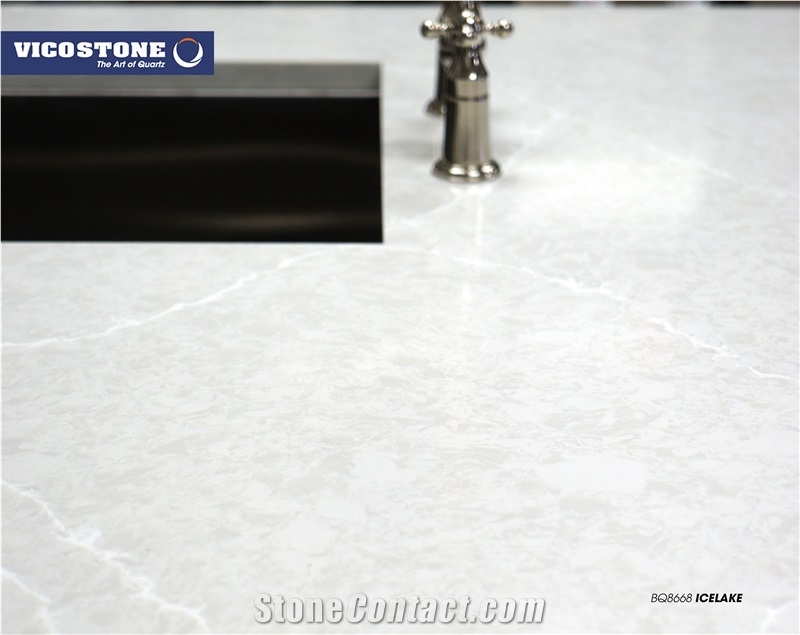 Quartz Kitchen Countertop Vicostone Bq8668 Icelake