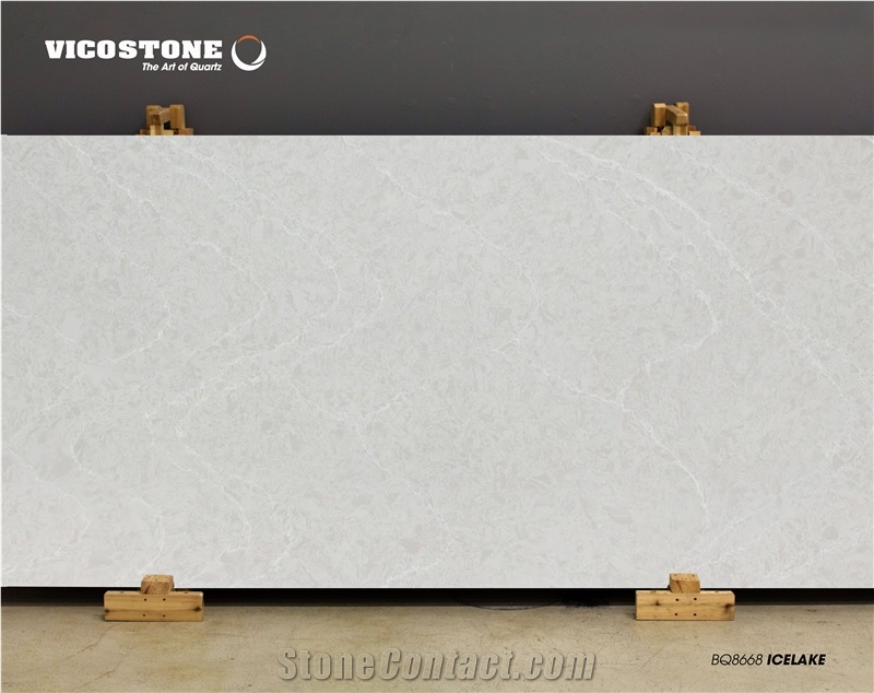 Quartz Kitchen Countertop Vicostone Bq8668 Icelake