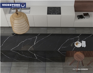 Quartz Kitchen Worktops Nero Marquina Vicostone