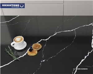 Quartz Kitchen Worktops Nero Marquina Vicostone