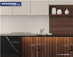 Quartz Kitchen Worktops Nero Marquina Vicostone