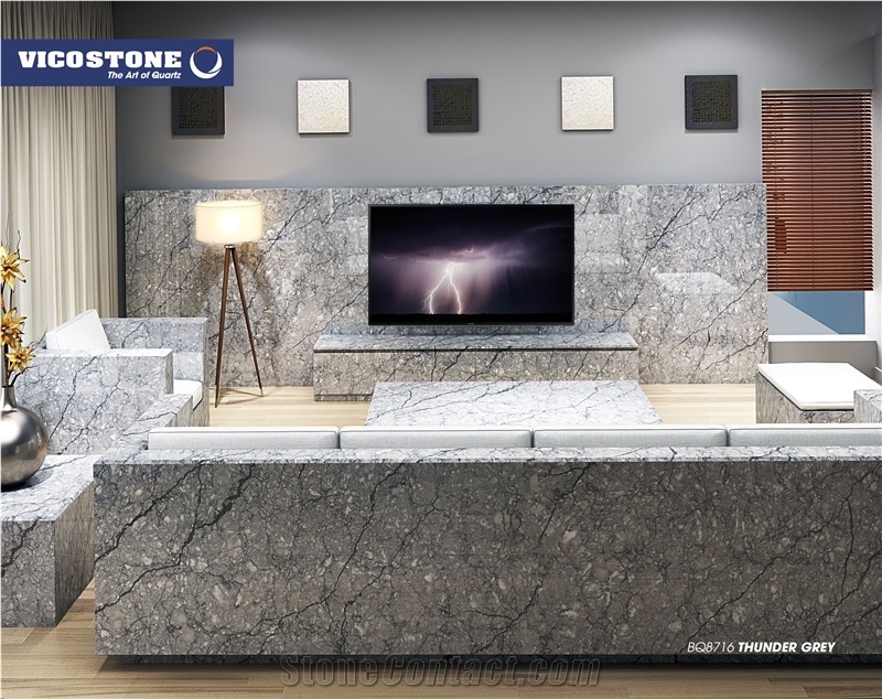 Thunder Grey Quartz Vicostone Bq8716
