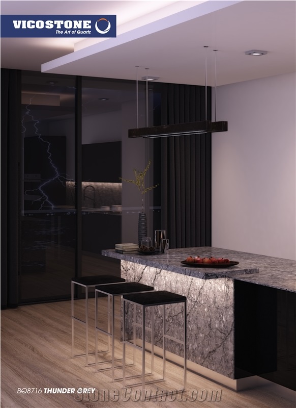 Thunder Grey Quartz Vicostone Bq8716
