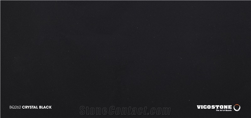 Vicostone Quartz Kitchen Countertop, Black Quartz Island Top