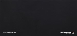 Vicostone Quartz Kitchen Countertop, Black Quartz Island Top