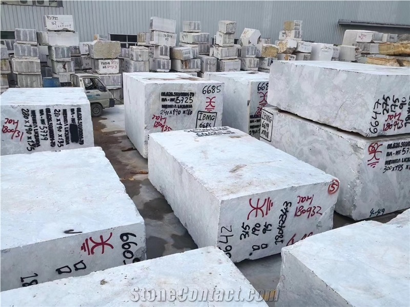 Brazil Supper White Quartzite Stone in Stock Block