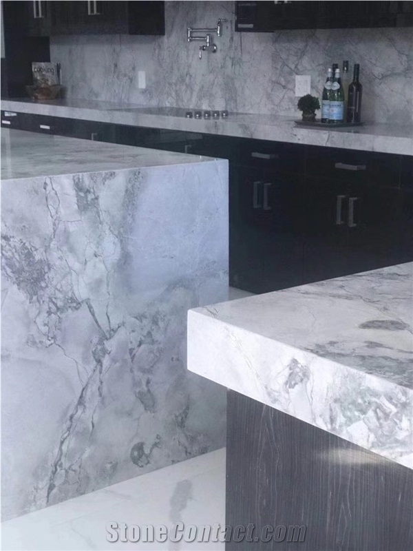Brazil Supper White Quartzite Stone in Stock Block