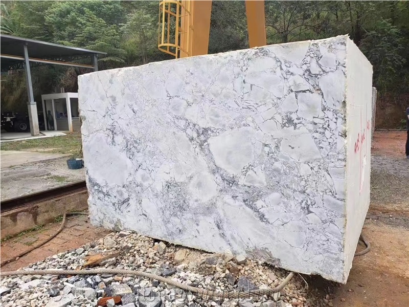 Brazil Supper White Quartzite Stone in Stock Block