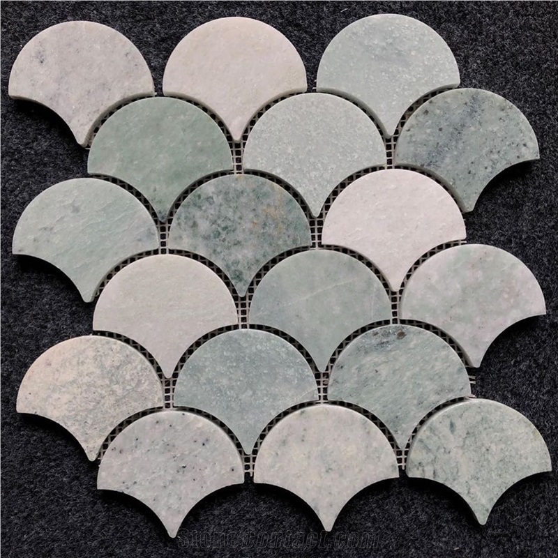 Circular Sector Type Marble Mosaic Tiles