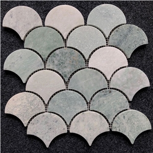 Circular Sector Type Marble Mosaic Tiles