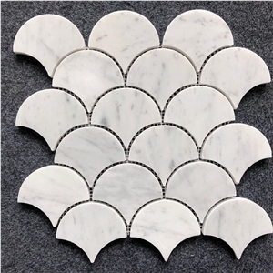 Circular Sector Type Marble Mosaic Tiles