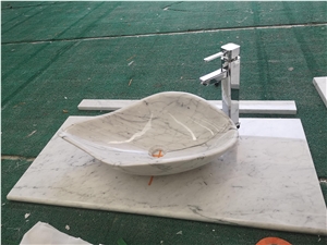 Italy Carrara White Marble Vanity Top Design