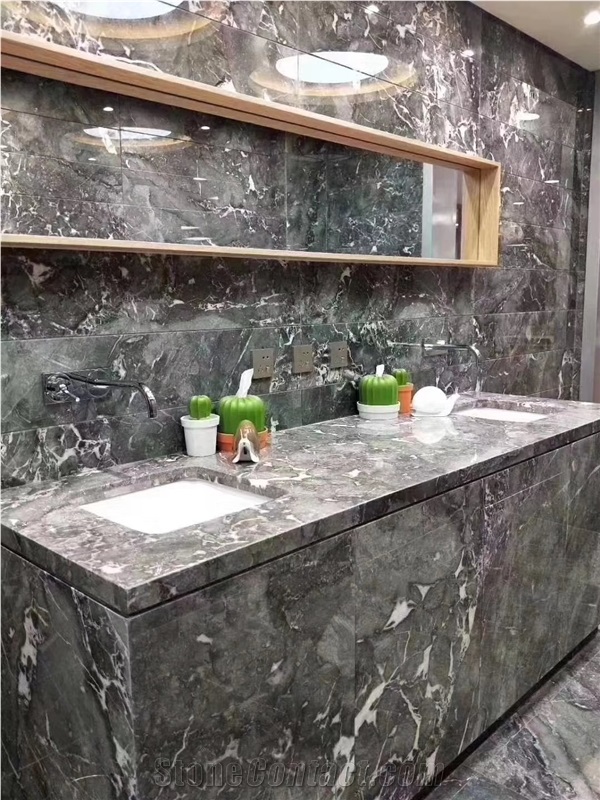 Romantic Grey Marble Vanity Top