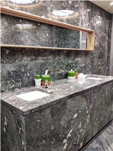 Romantic Grey Marble Vanity Top Romantic Grey Marble Vanity Top