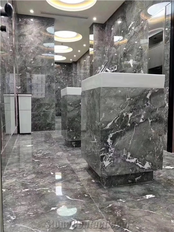 Romantic Grey Marble Vanity Top