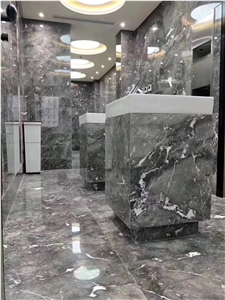 Romantic Grey Marble Vanity Top
