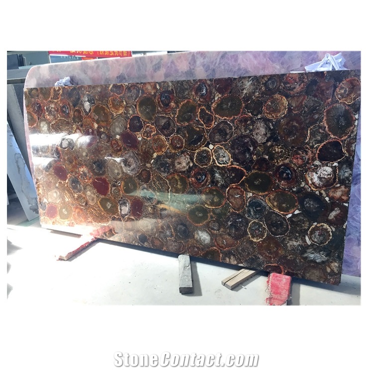 Petrified Wood Agatestone Slab Countertops Design