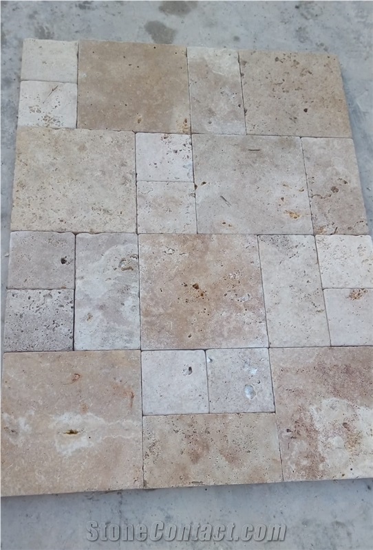 Classic Travertine Tumbled French Pattern