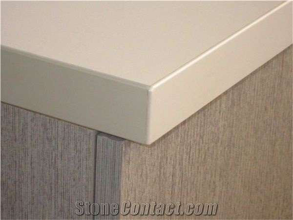 Beige Solid Color Quartz Stone