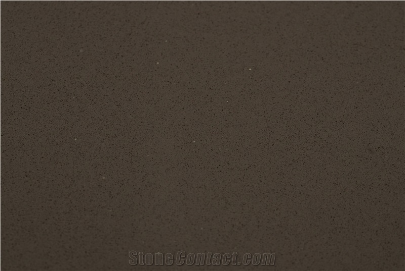 Brown 6156 Pure Color Quartz Stone Slabs
