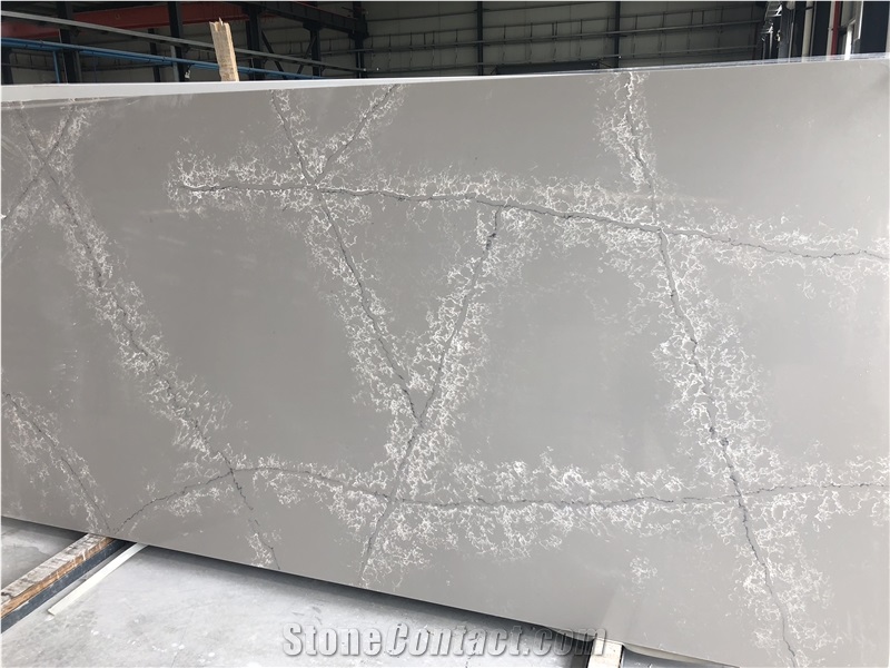 Calacatta Silver Quartz Stone Slabs