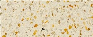 Gold Monochome Quartz Slabs