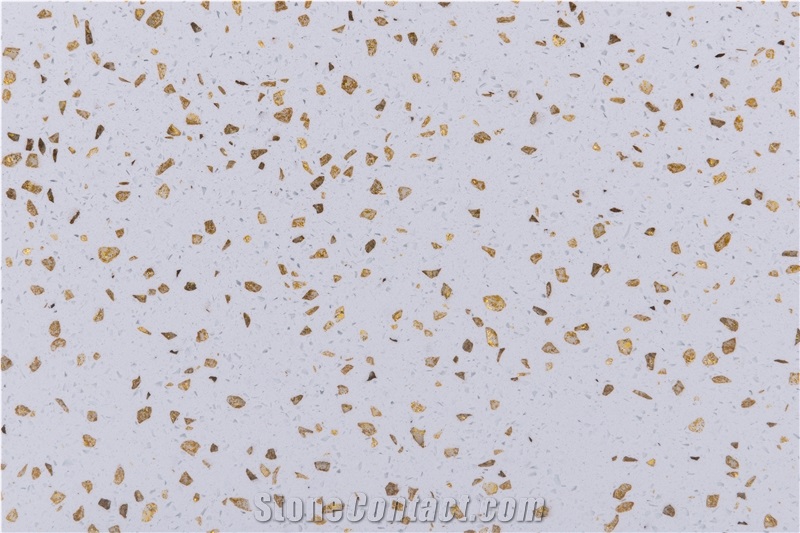 Gold Platinum Particle Quartz Slabs