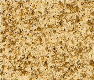 Golden Brown Multi Color Quartz Slabs