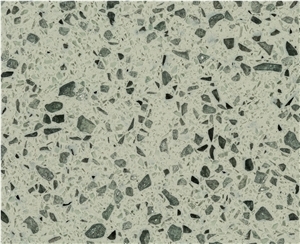 Light Green Multi Color Quartz Slabs