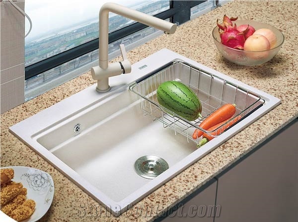 Monochromatic Series Quartz Stone Kitchen Countertops