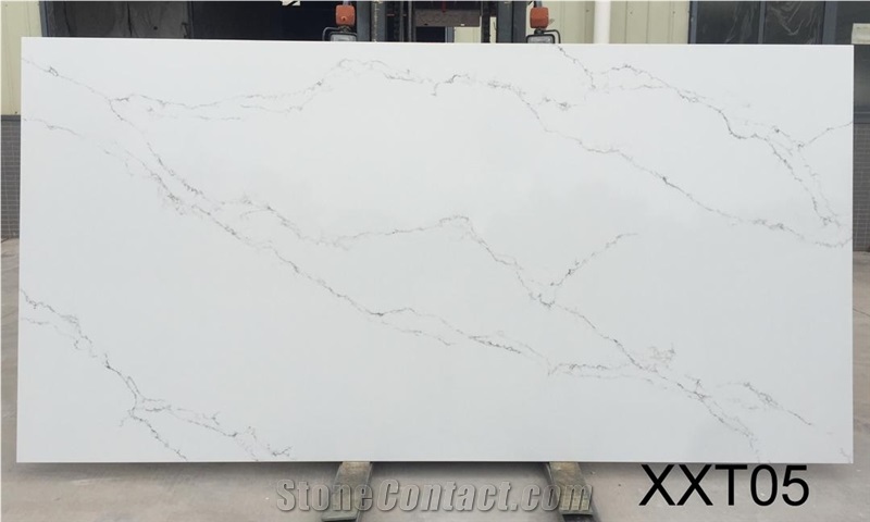 New Iced White Calacatta/ Carrara Quartz Stone