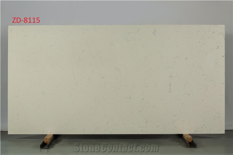 Pearl White Pattern Quartz Slabs